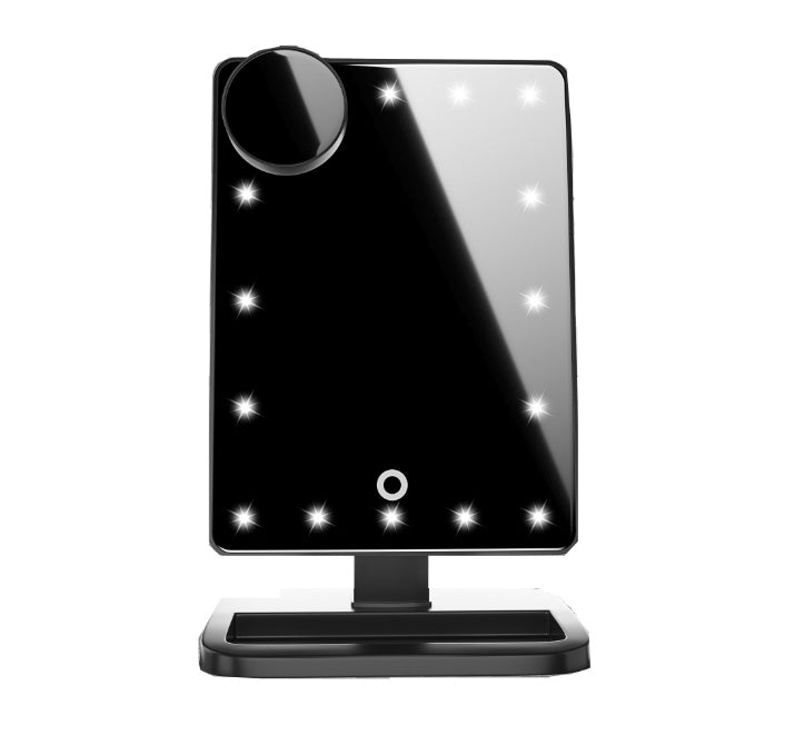 Miroir Multifonction 3-en-1 avec Lumières LED & Haut-Parleur Bluetooth