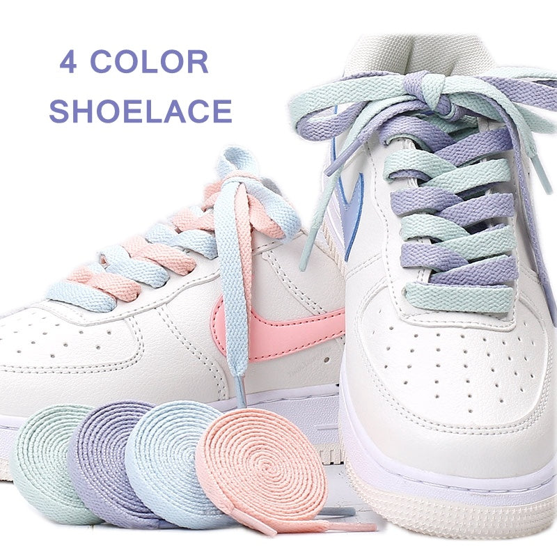 Lacets colorés pastel – Accessoire mode sneakers tendance TikTok