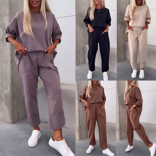 Ensemble loose femme 2 pièces – style minimal chic & confort absolu