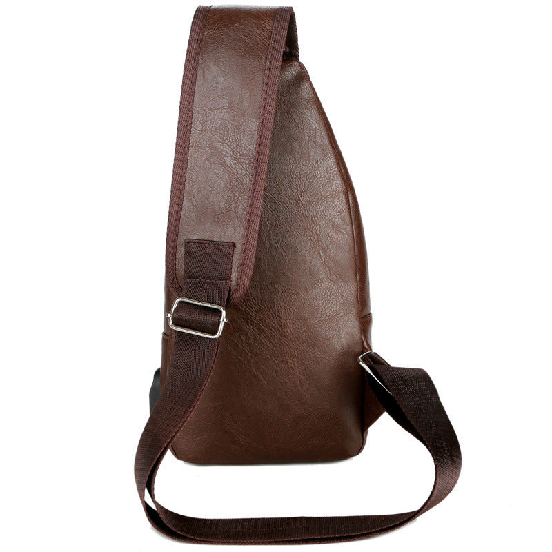 Sac Bandoulière Homme en Simili Cuir – Anti-vol & Port USB de Recharge