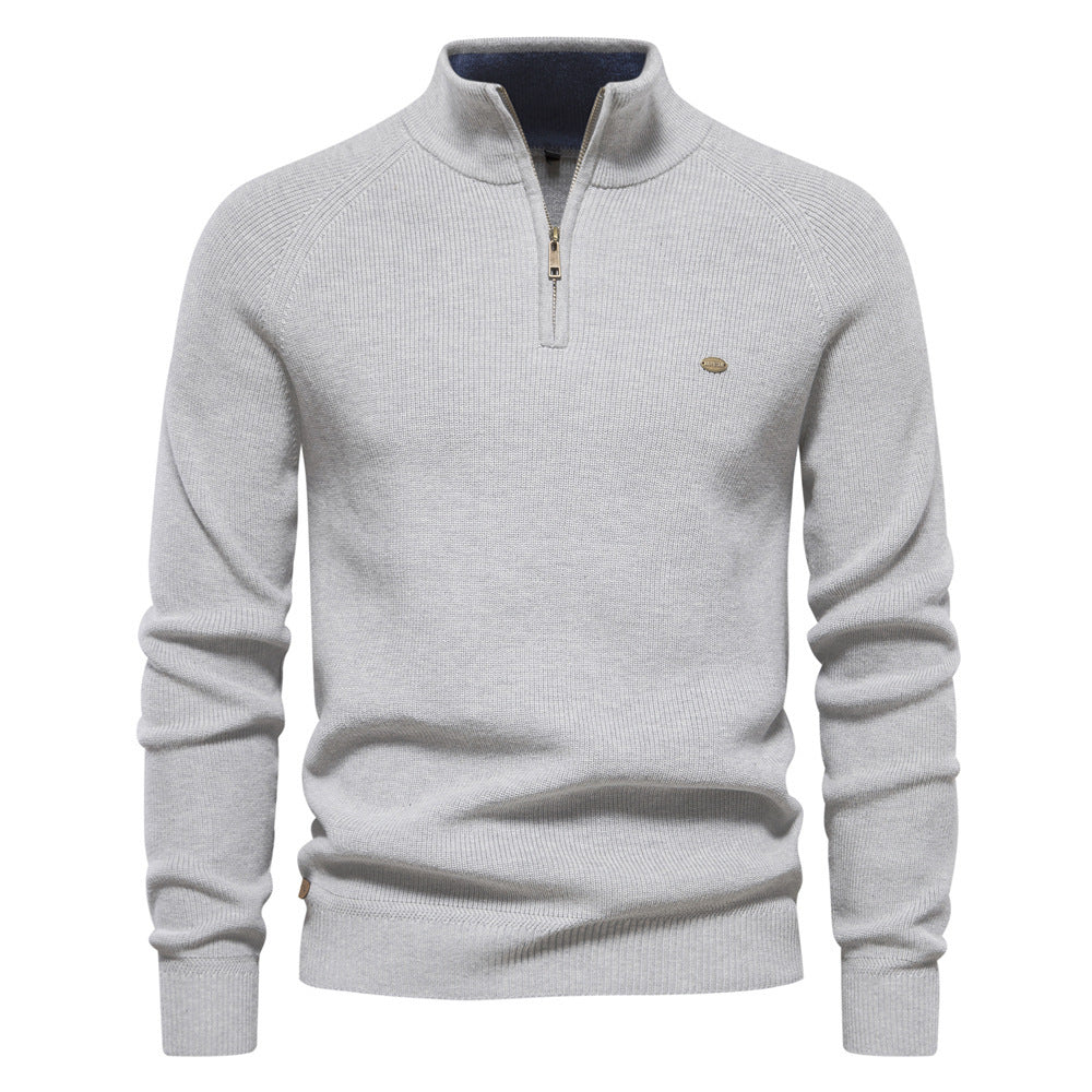 Pull Zippé Col Montant – Style Chic & Confort pour Homme
