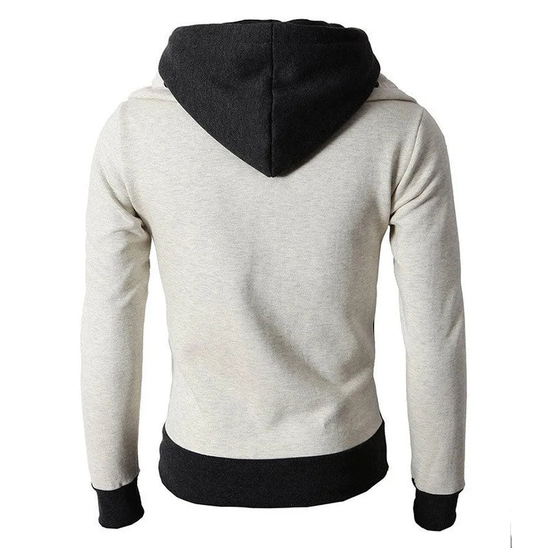 Sweat homme zippé doublé chaud – Hoodie à capuche hiver tendance