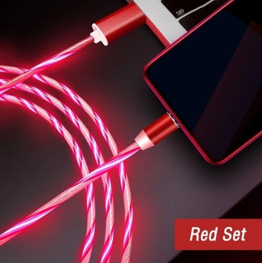Câble Magnétique LED 3 en 1 – Charge Rapide & Design Futuriste