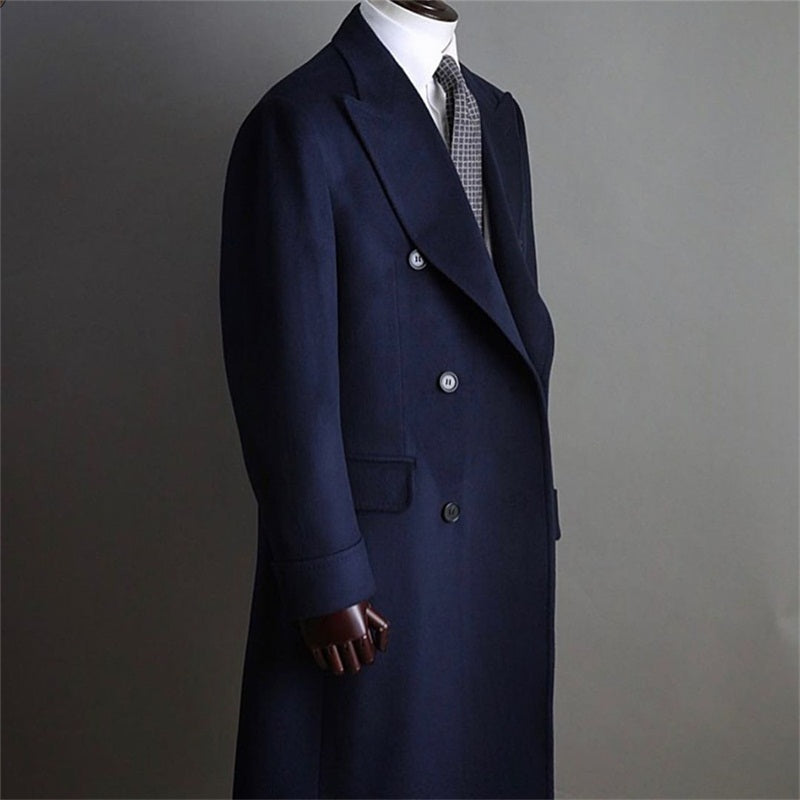 Manteau italien Navy – Élégance virile, puissance assumée