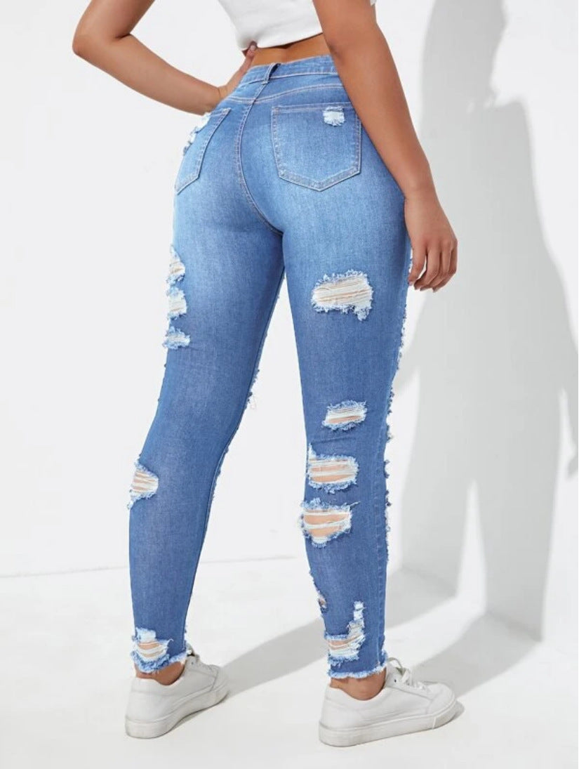 Jean Déchiré Skinny Femme – Streetwear Premium