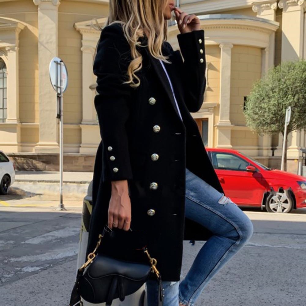 Manteau Long Élégance Dorée – Edition Luxe