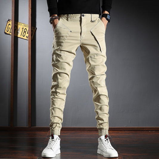 Pantalon Cargo Kaki Homme – Style Militaire Urbain | Coupe Slim Jogger