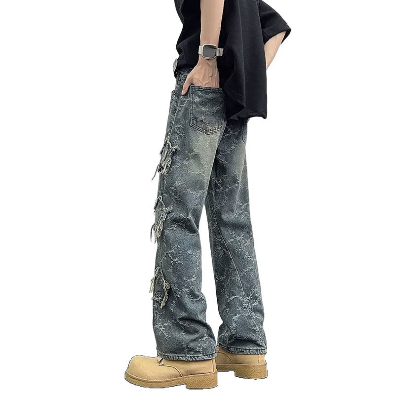 Jean Streetwear Destroy Homme – Effet Usé & Franges Stylées