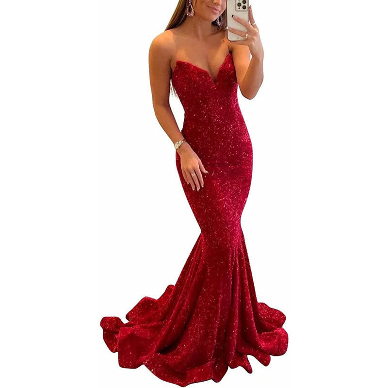 Robe de Soirée Longue à Sequins – Élégance et Glamour pour les Grandes Occasions