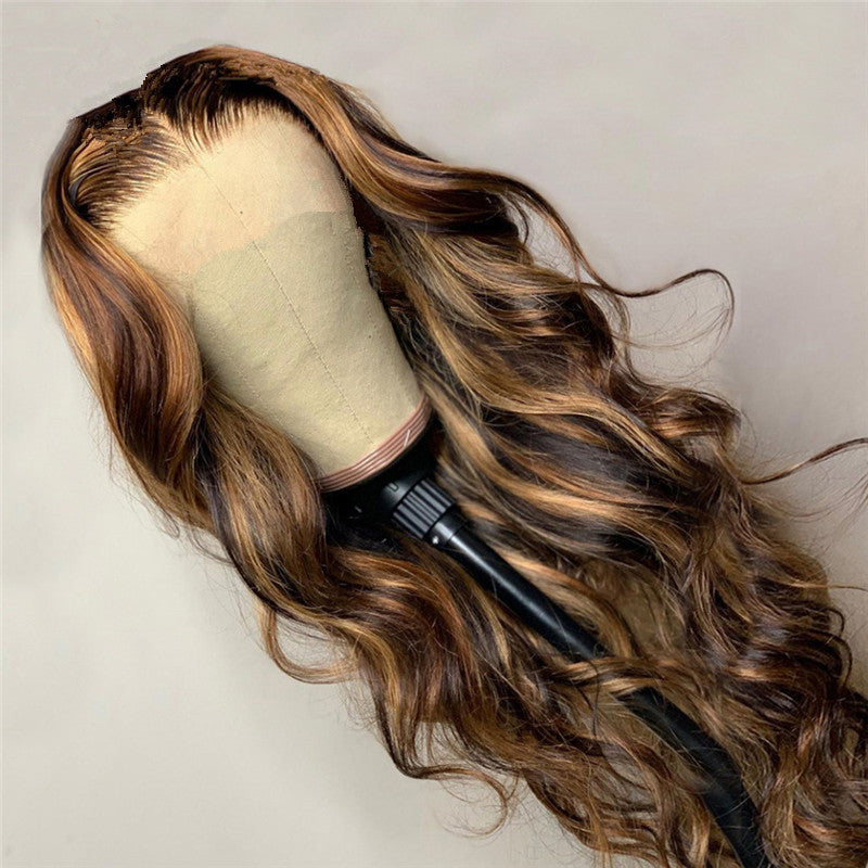Perruque Lace Front Ondulée – Balayage Caramel