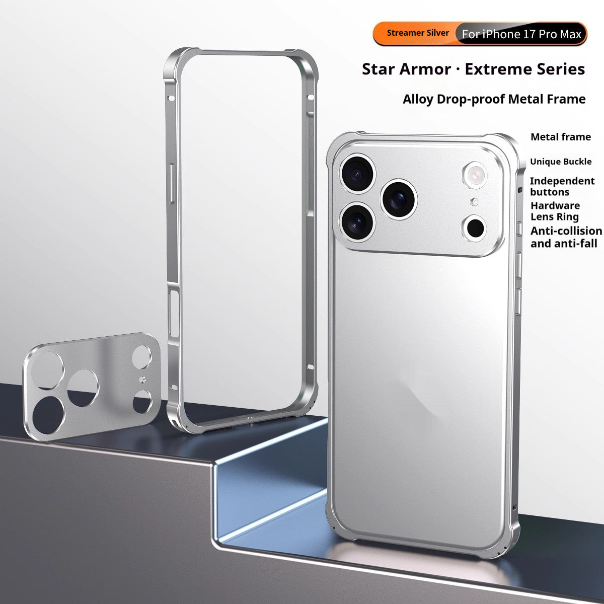 Coque Métal Anti-Choc iPhone – Protection & Élégance