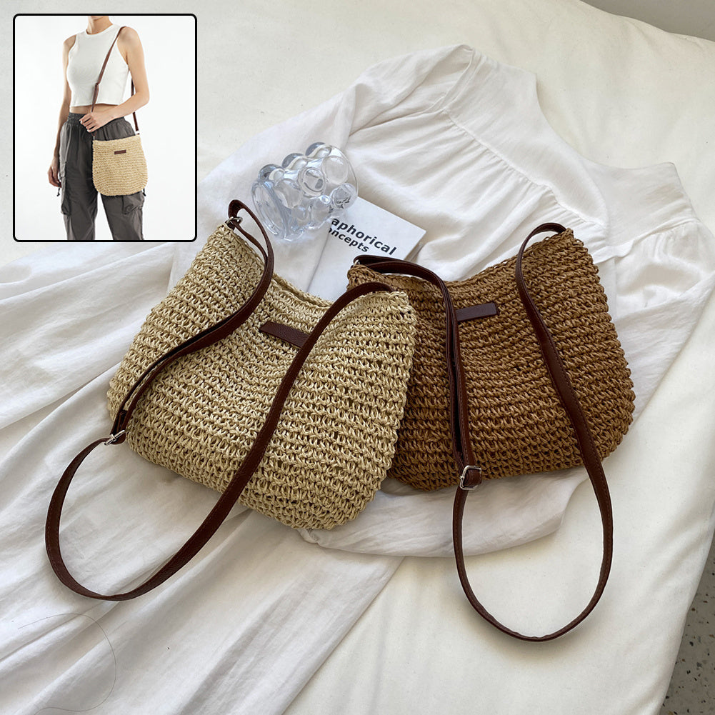 Sac Fourre-Tout Bohème en Paille – Style Plage Chic & Tendance