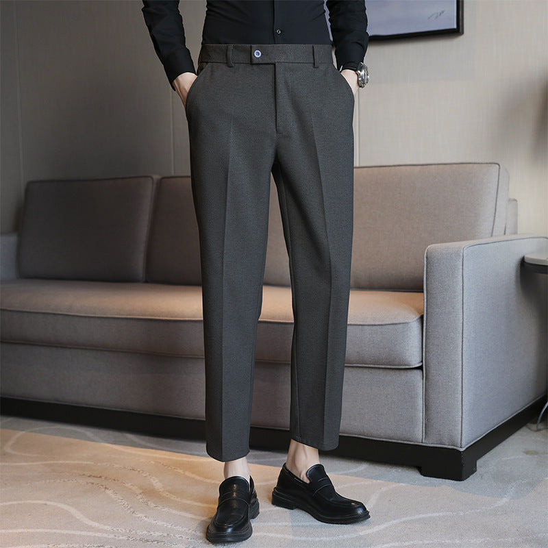Pantalon Décontracté Homme Chic – Taille Élastique, Coupe Ajustée | Look Tendance Minimaliste