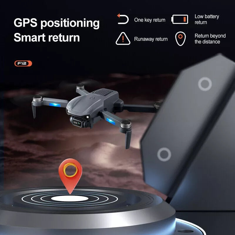 Drone F12 Brushless ESC – Caméra 6K Ultra HD & GPS Intelligent