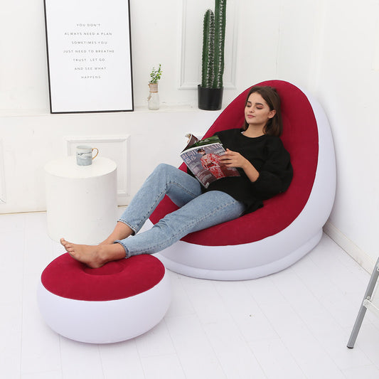 Fauteuil gonflable avec repose-pieds – Confort absolu et design moderne