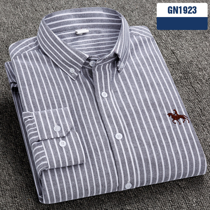 Chemise “Style Polo Club” – Rayures Élégantes Multicolores