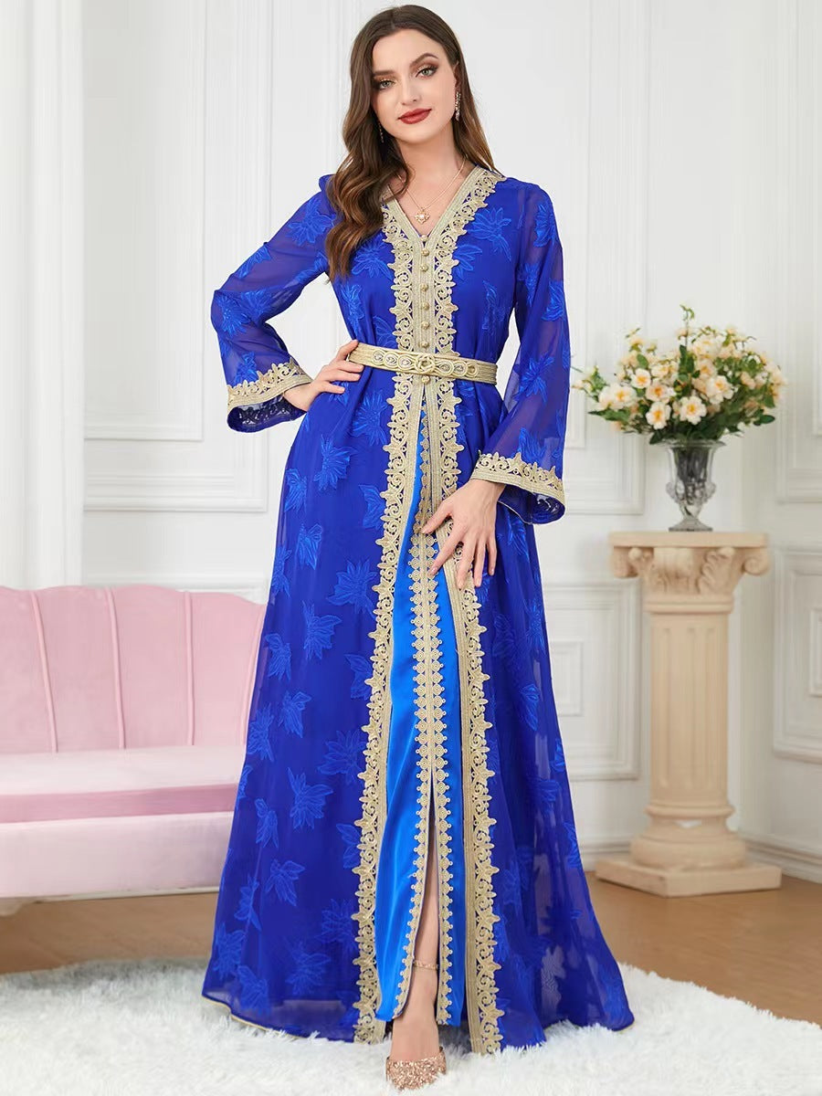 Caftan marocain brodé doré – Élégance & viralité #KaftanTendance