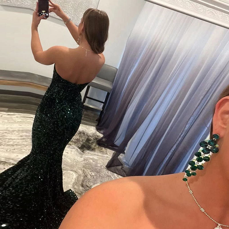 Robe de Soirée Longue à Sequins – Élégance et Glamour pour les Grandes Occasions