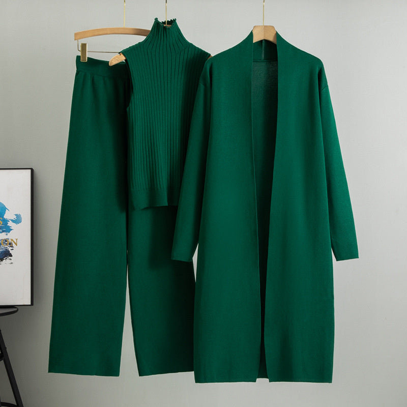 Ensemble 3 Pièces en Tricot – Confort & Élégance au Quotidien