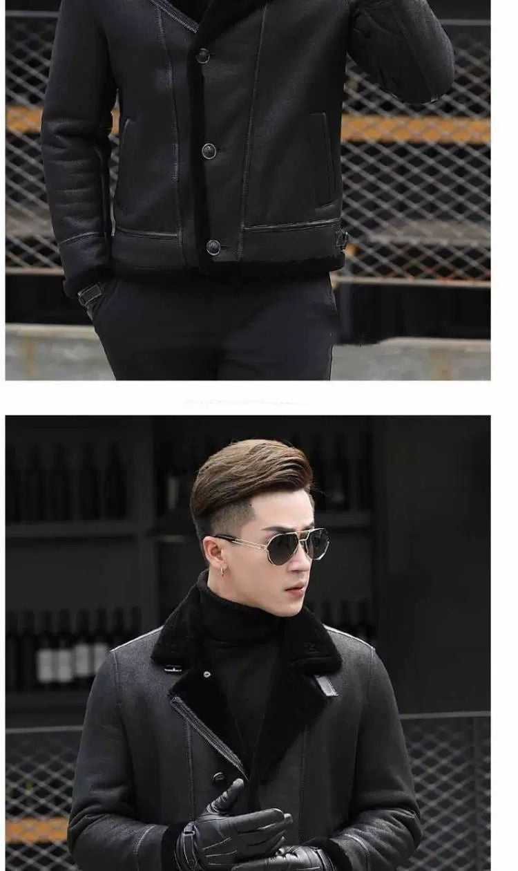 Manteau Court en Cuir Véritable pour Homme – Luxe, Style et Confort