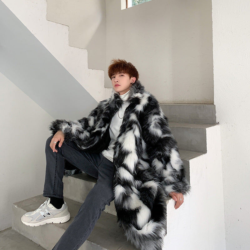 Manteau Long en Fausse Fourrure – Luxe Urbain