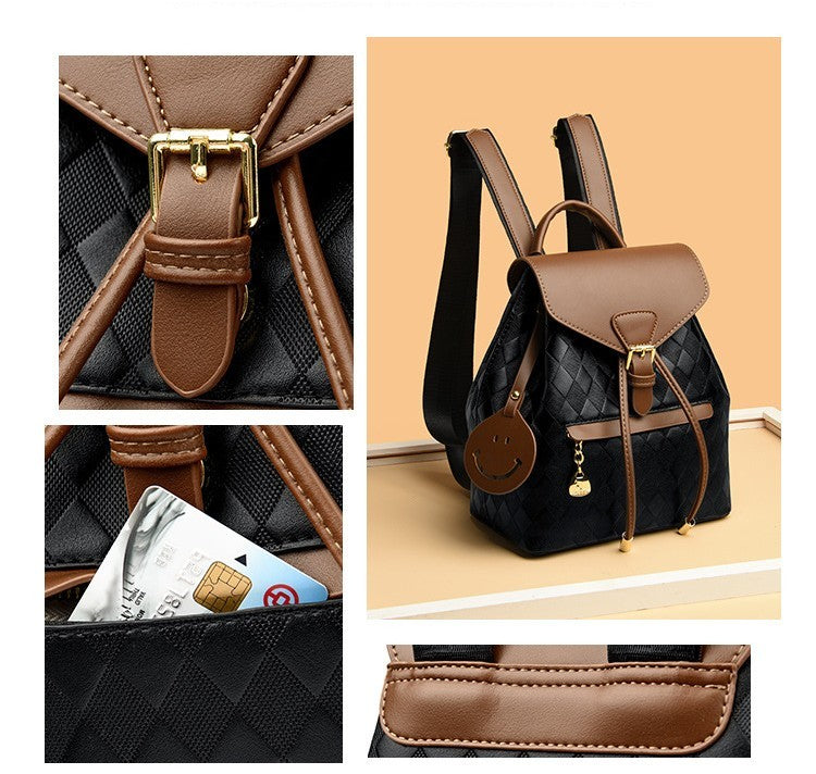Sac à Dos Femme Élégant – Style Tressé Cuir PU – Multi-Compartiments