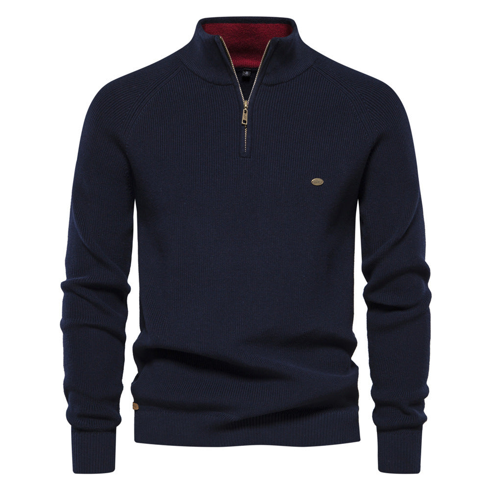 Pull Zippé Col Montant – Style Chic & Confort pour Homme