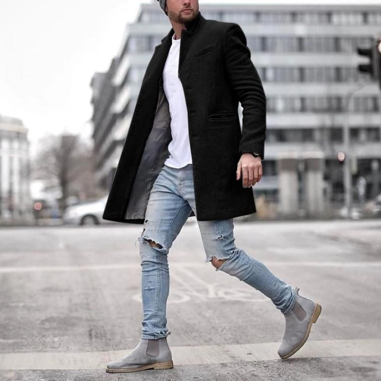 Manteau Long Homme – Élégance Street & Minimalisme Urbain