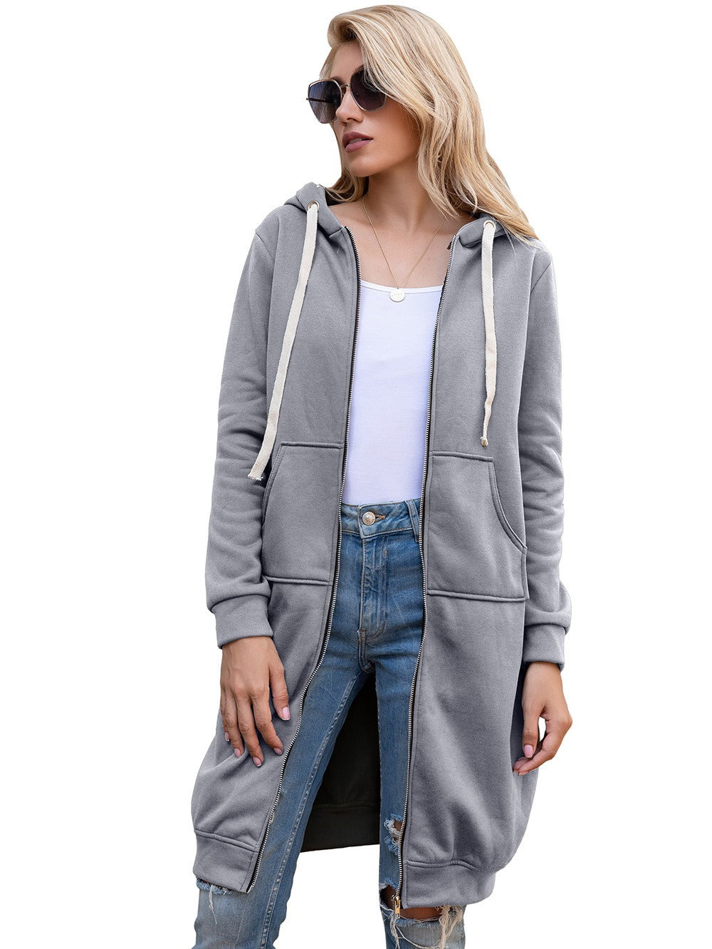 Veste Longue à Capuche Femme – Streetwear Chic & Confort