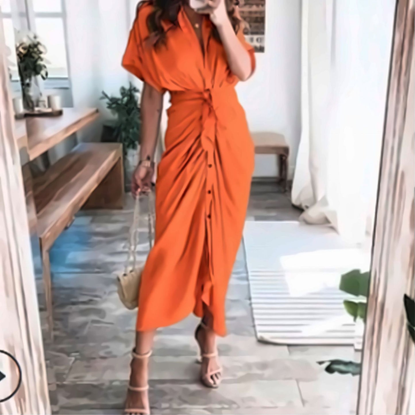 Women's Elegant Long Coat – Tailored Fit Fall/Winter Trend
