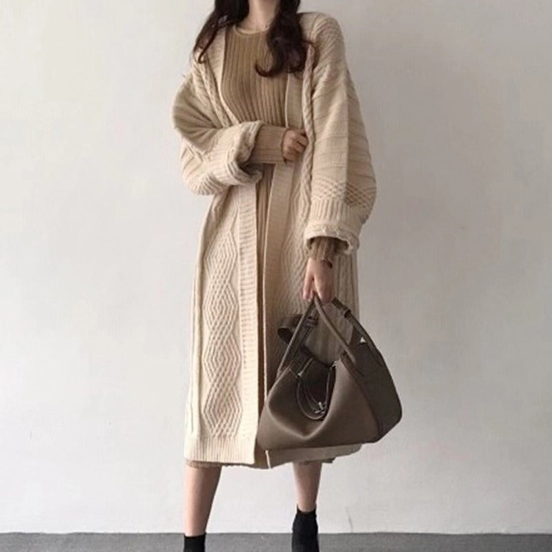 Robe-Pull Longue en Maille – Élégance & Confort en Un Seul Look