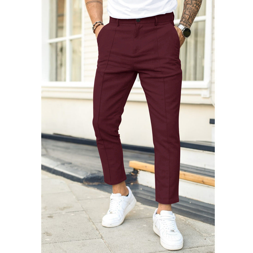 Pantalon Slim Élégant Homme – Coupe 7/8 Moderne