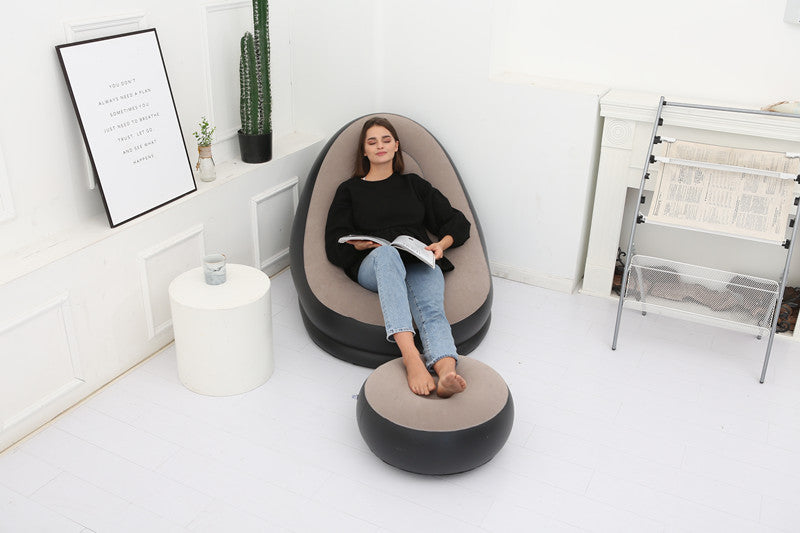 Fauteuil gonflable avec repose-pieds – Confort absolu et design moderne