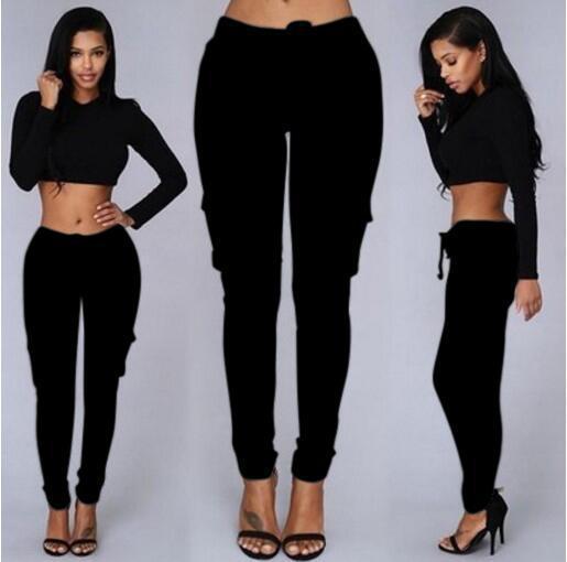 Pantalon Cargo Femme – Coupe Skinny & Taille Élastique
