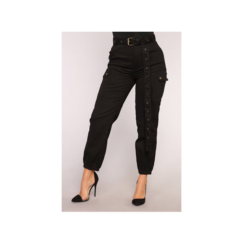 Pantalon Cargo Taille Haute pour Femme – Élégance Décontractée & Style Urbain
