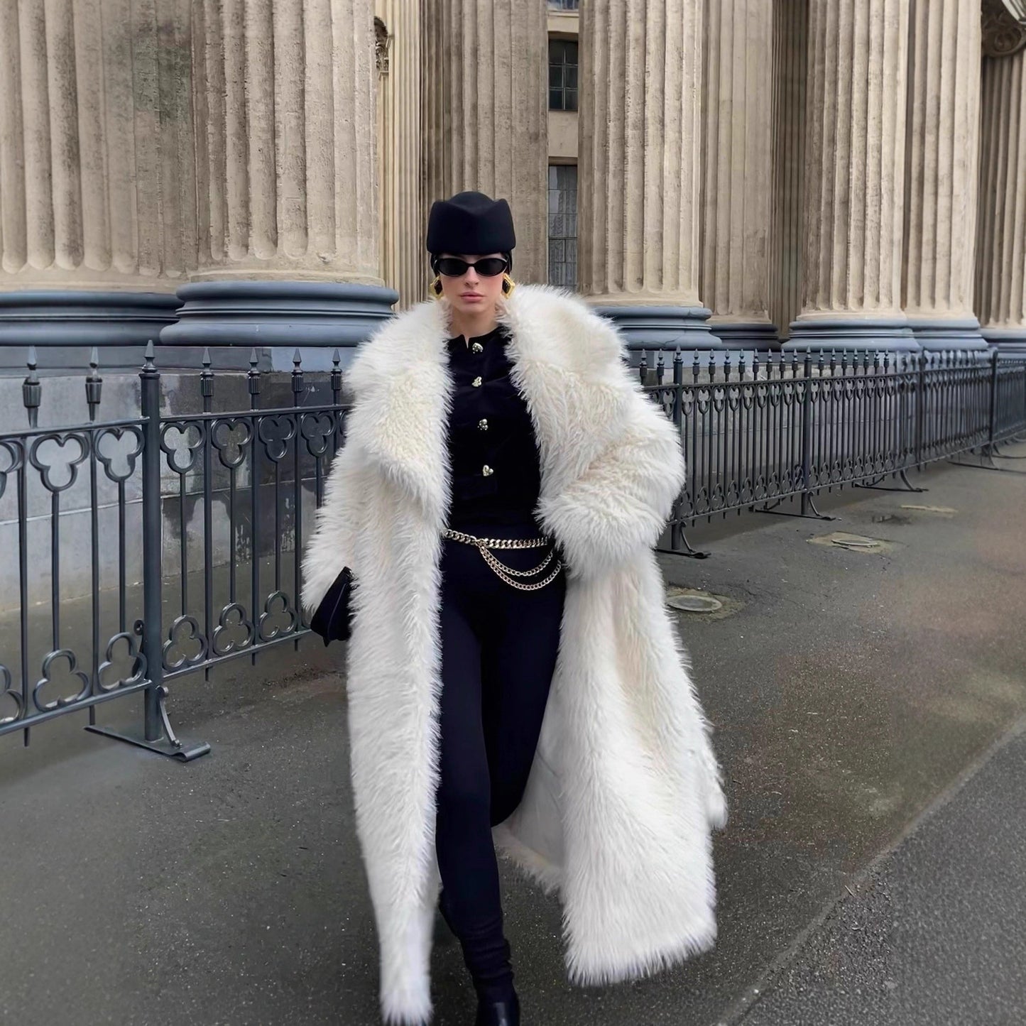 Manteau long en fausse fourrure femme – Look chic & cocooning hiver