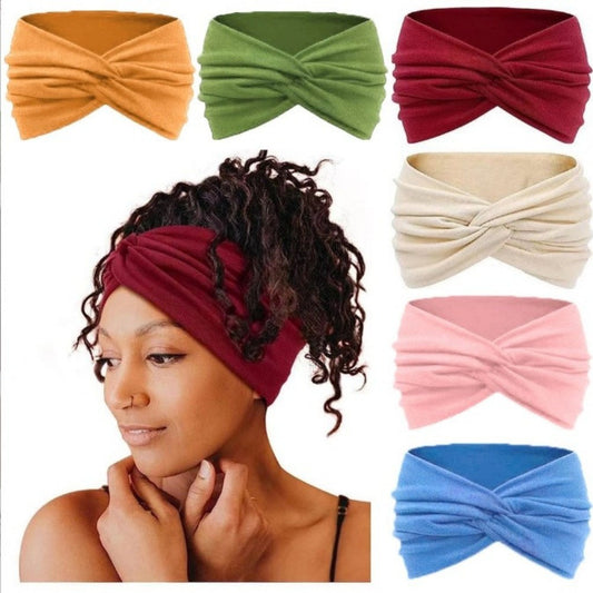 Lot de 5 Bandeaux Élastiques pour Cheveux – Look Sporty & Chic, Yoga, Fitness, Casual