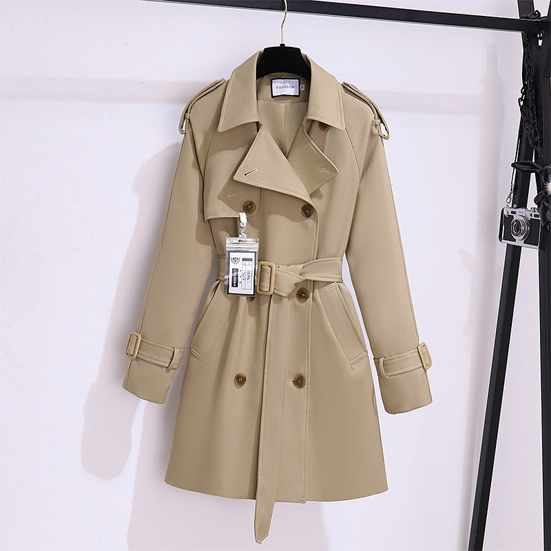 Trench Élégance Parisienne™ – Manteau Court à Ceinture