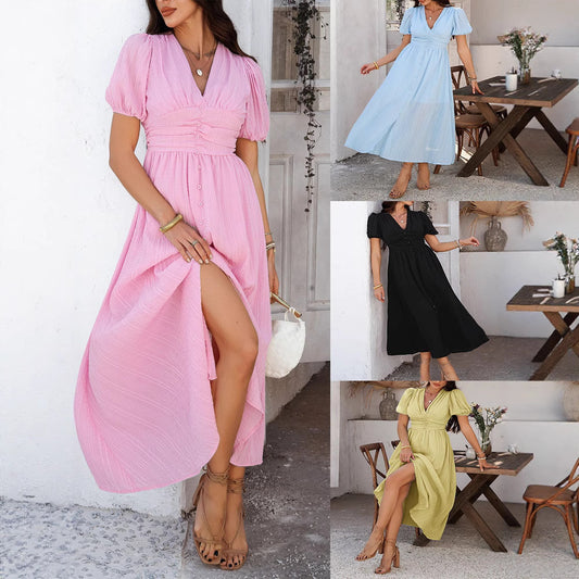 Robe Longue Été Femme – Élégante & Décontractée avec Fente