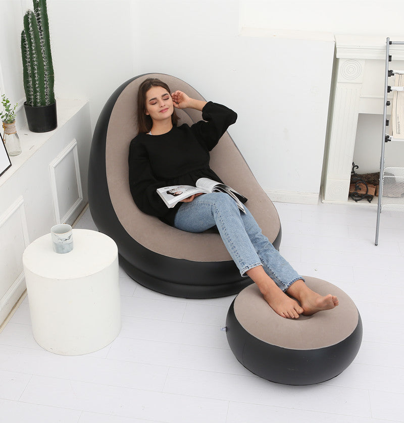 Fauteuil gonflable avec repose-pieds – Confort absolu et design moderne