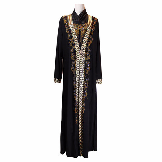 Robe Perlée Ramadan Élégante – Mode Musulmane Chic et Confortable