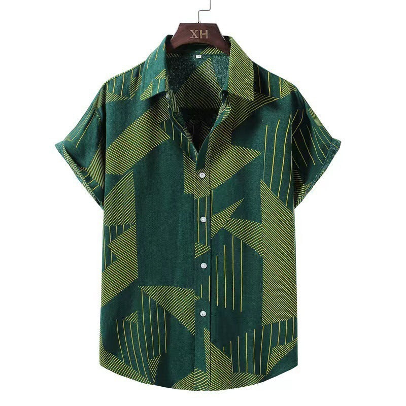 Chemise homme imprimée ethnique – Style oversize & tendance été
