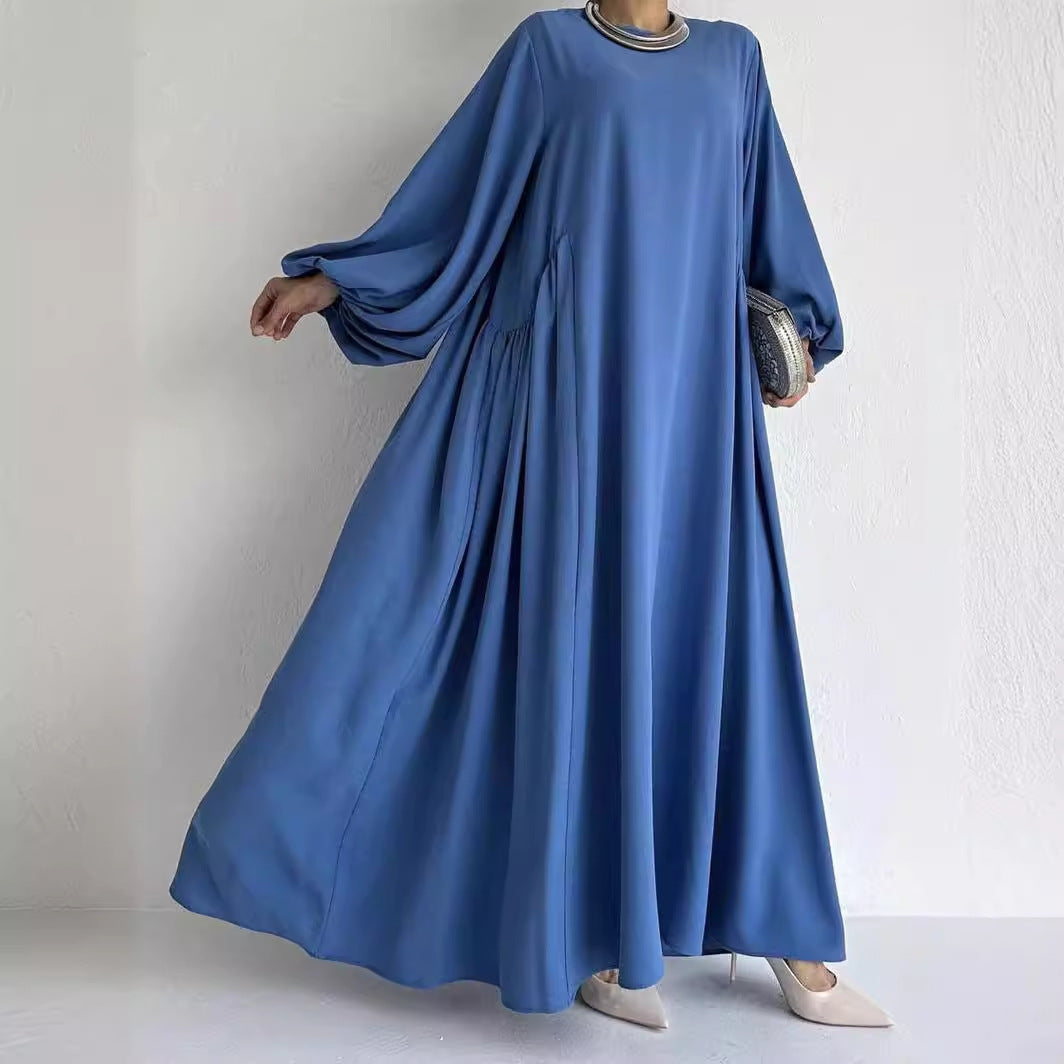 Robe Longue Ample Unie – Élégance Minimaliste et Confort Absolu