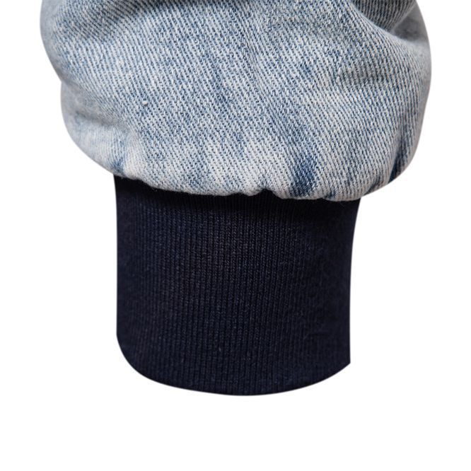 Veste homme en jean doublée polaire, col sherpa style vintage