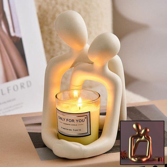 Porte-Bougie Romantique Couple – Décoration Intime & Élégante