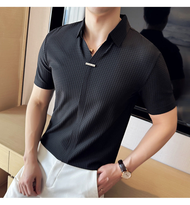 Polo Tissé Homme "Élégance Moderne" – Chic & Confort au Quotidien