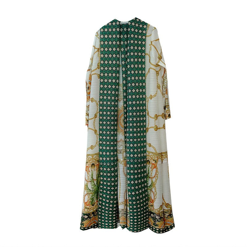 Robe Longue “Bleu Impérial” – Kimono Élégance & Détail Oriental Muslim