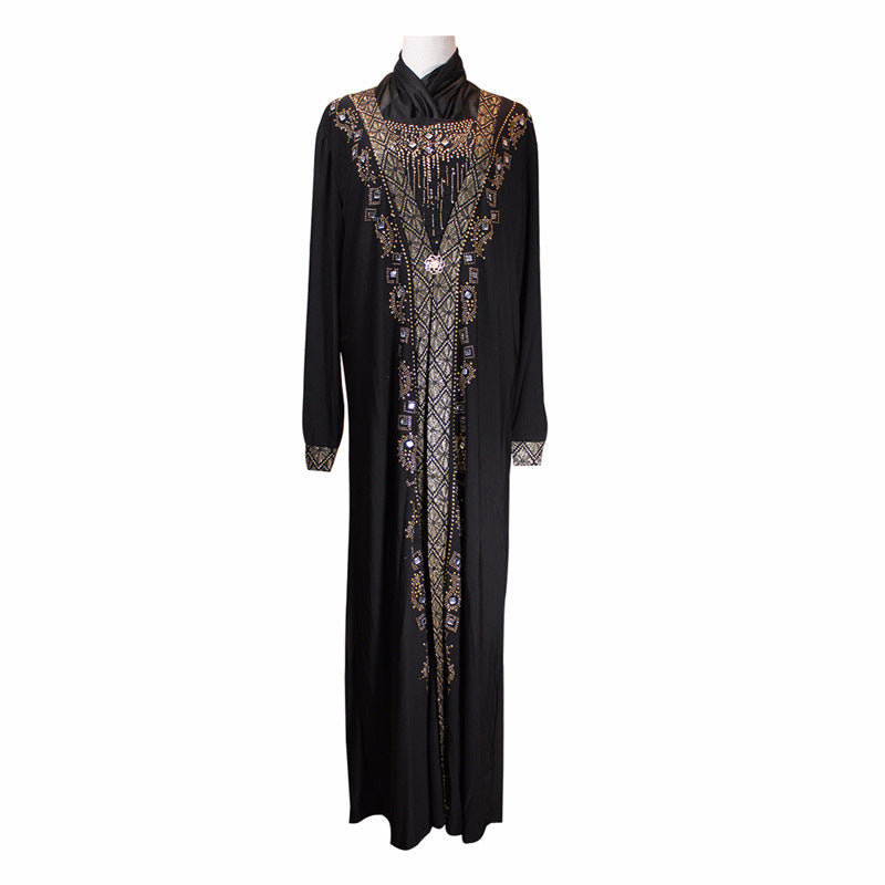 Robe Perlée Ramadan Élégante – Mode Musulmane Chic et Confortable