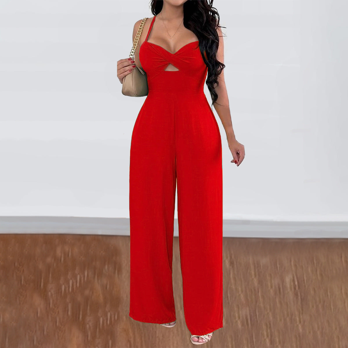 Combinaison Bustier Large Rouge – Look Sexy Vacances | Tailles S à XXL