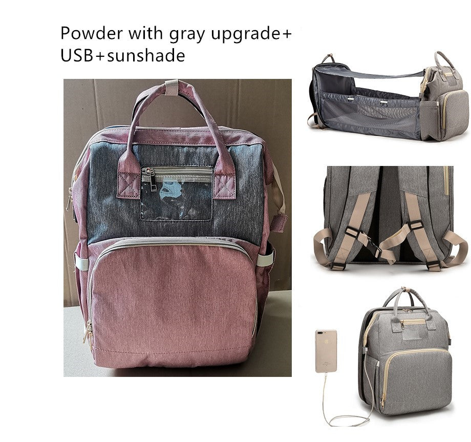 Sac à Dos Bébé Multifonction – Lit Portable + Port USB
